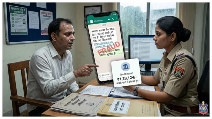 सावधान! बैंक अपडेट के नाम पर WhatsApp लिंक बना ठगी का जाल, अंबिकापुर में व्यापारी के खाते से ₹1.33 लाख पार