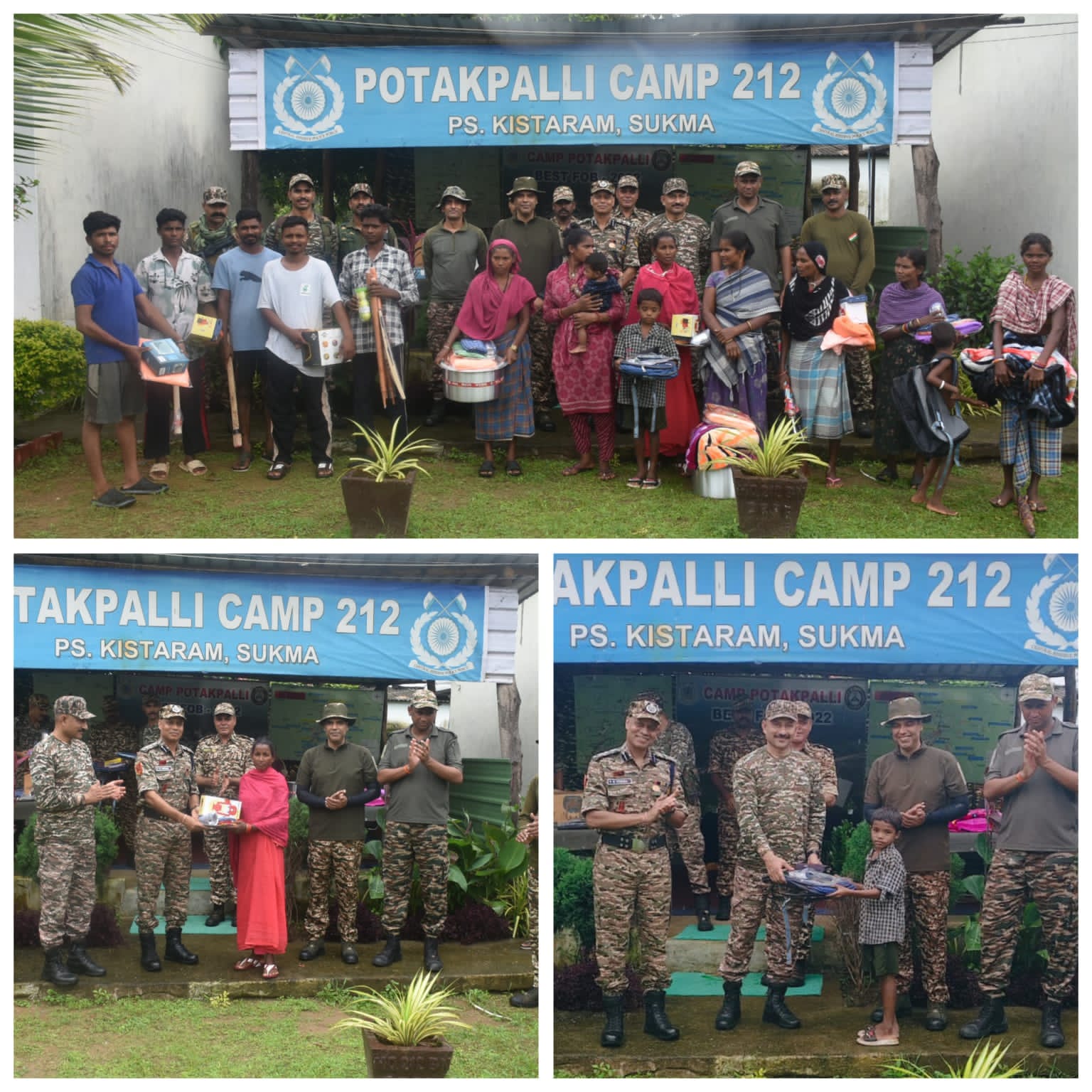 विश्व आदिवासी दिवस पर CRPF 212 बटालियन ने किया जनकल्याण कार्यक्रम, ...
